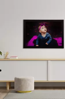 eCraftIndia Cute Baby Satin Matt Texture UV Art Painting