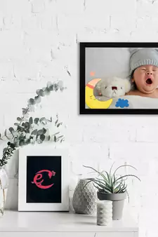 eCraftIndia Cute Baby Satin Matt Texture UV Art Painting
