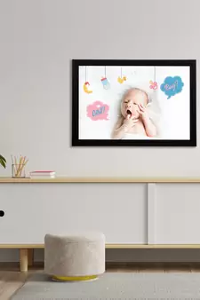 eCraftIndia Cute Baby Satin Matt Texture UV Art Painting