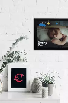 eCraftIndia Cute Baby Satin Matt Texture UV Art Painting
