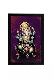 eCraftIndia Lord Ganesha Satin Matt Texture UV Art Painting