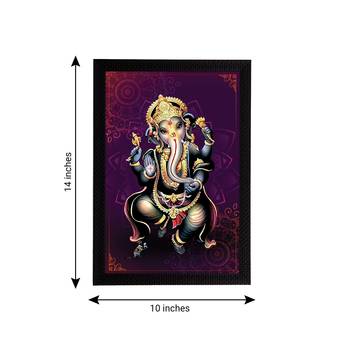 eCraftIndia Lord Ganesha Satin Matt Texture UV Art Painting 4