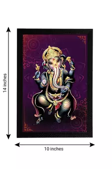eCraftIndia Lord Ganesha Satin Matt Texture UV Art Painting