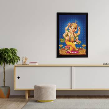 eCraftIndia Lord Ganesha Satin Matt Texture UV Art Painting 3