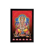 eCraftIndia Lord Ganesha Satin Matt Texture UV Art Painting
