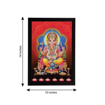 eCraftIndia Lord Ganesha Satin Matt Texture UV Art Painting 4