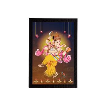 eCraftIndia Lord Ganesha Satin Matt Texture UV Art Painting 1