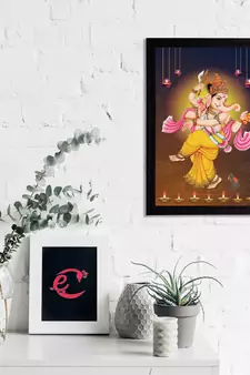 eCraftIndia Lord Ganesha Satin Matt Texture UV Art Painting