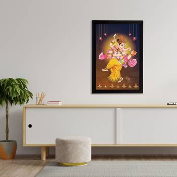 eCraftIndia Lord Ganesha Satin Matt Texture UV Art Painting 3