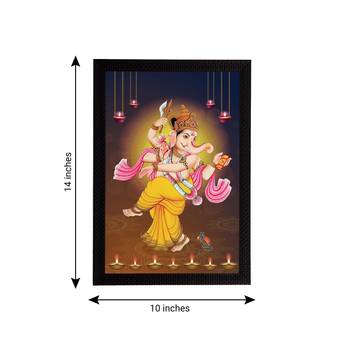 eCraftIndia Lord Ganesha Satin Matt Texture UV Art Painting 4