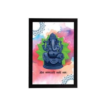 eCraftIndia Lord Ganesha Satin Matt Texture UV Art Painting 1