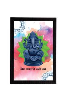 eCraftIndia Lord Ganesha Satin Matt Texture UV Art Painting