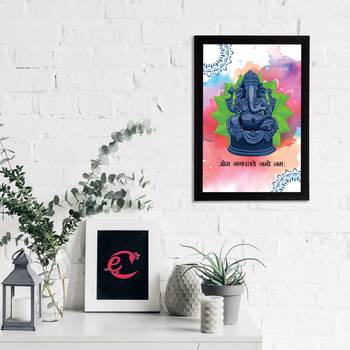 eCraftIndia Lord Ganesha Satin Matt Texture UV Art Painting 2