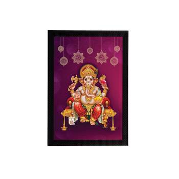 eCraftIndia Lord Ganesha Satin Matt Texture UV Art Painting 1