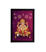 eCraftIndia Lord Ganesha Satin Matt Texture UV Art Painting