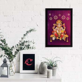 eCraftIndia Lord Ganesha Satin Matt Texture UV Art Painting 2