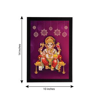 eCraftIndia Lord Ganesha Satin Matt Texture UV Art Painting 4