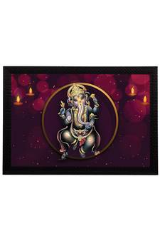 eCraftIndia Lord Ganesha Satin Matt Texture UV Art Painting