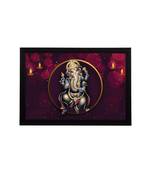 eCraftIndia Lord Ganesha Satin Matt Texture UV Art Painting