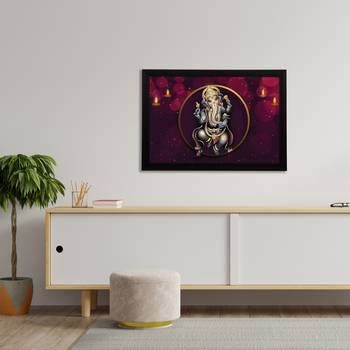 eCraftIndia Lord Ganesha Satin Matt Texture UV Art Painting 3