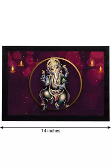 eCraftIndia Lord Ganesha Satin Matt Texture UV Art Painting