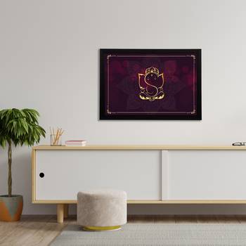 eCraftIndia Lord Ganesha Satin Matt Texture UV Art Painting 3