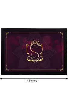 eCraftIndia Lord Ganesha Satin Matt Texture UV Art Painting