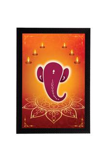 eCraftIndia Lord Ganesha Satin Matt Texture UV Art Painting