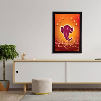 eCraftIndia Lord Ganesha Satin Matt Texture UV Art Painting 3