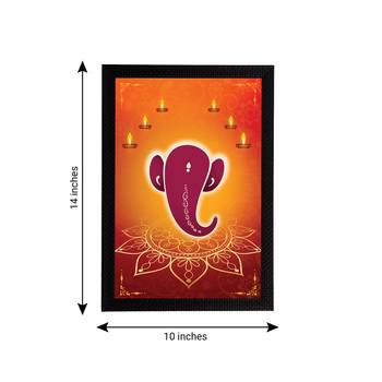 eCraftIndia Lord Ganesha Satin Matt Texture UV Art Painting 4