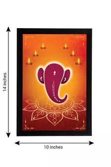 eCraftIndia Lord Ganesha Satin Matt Texture UV Art Painting