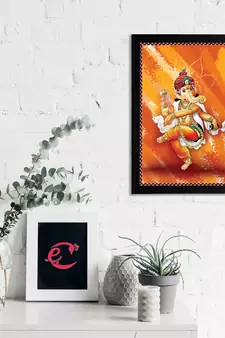 eCraftIndia Lord Ganesha Satin Matt Texture UV Art Painting