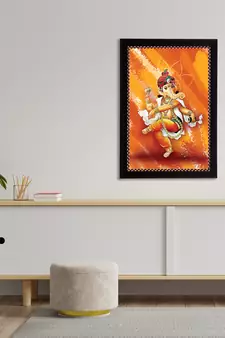 eCraftIndia Lord Ganesha Satin Matt Texture UV Art Painting