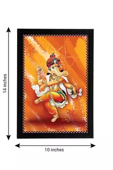 eCraftIndia Lord Ganesha Satin Matt Texture UV Art Painting