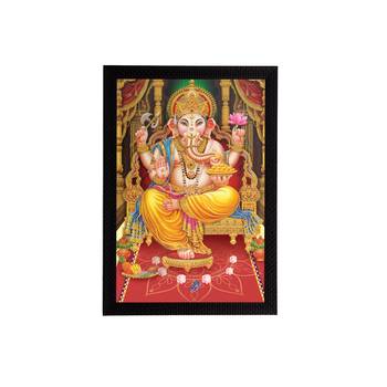 eCraftIndia Lord Ganesha Satin Matt Texture UV Art Painting 1