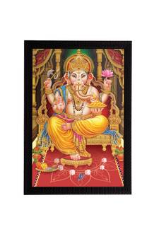 eCraftIndia Lord Ganesha Satin Matt Texture UV Art Painting