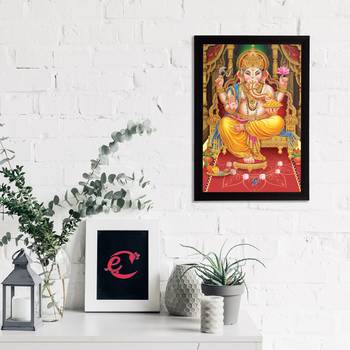 eCraftIndia Lord Ganesha Satin Matt Texture UV Art Painting 2