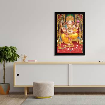 eCraftIndia Lord Ganesha Satin Matt Texture UV Art Painting 3