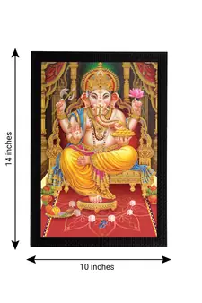 eCraftIndia Lord Ganesha Satin Matt Texture UV Art Painting