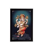 eCraftIndia Lord Ganesha Satin Matt Texture UV Art Painting