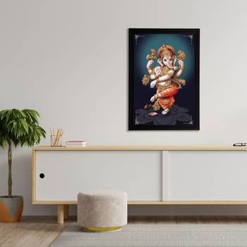 eCraftIndia Lord Ganesha Satin Matt Texture UV Art Painting 3