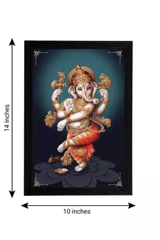 eCraftIndia Lord Ganesha Satin Matt Texture UV Art Painting
