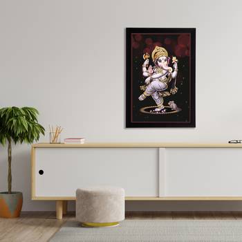 eCraftIndia Lord Ganesha Satin Matt Texture UV Art Painting 3