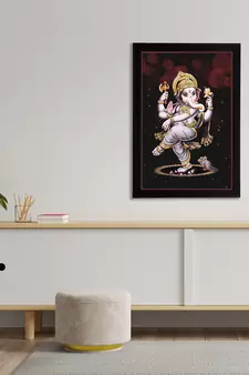 eCraftIndia Lord Ganesha Satin Matt Texture UV Art Painting