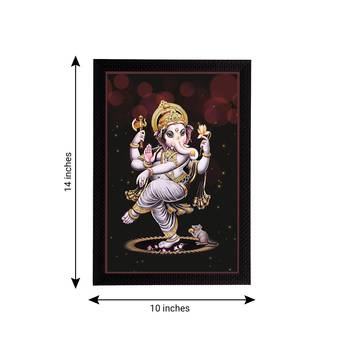 eCraftIndia Lord Ganesha Satin Matt Texture UV Art Painting 4