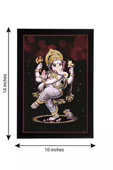eCraftIndia Lord Ganesha Satin Matt Texture UV Art Painting