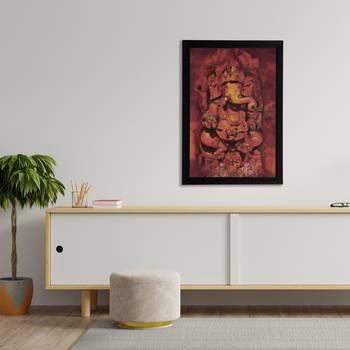 eCraftIndia Lord Ganesha Satin Matt Texture UV Art Painting 3