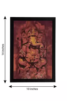 eCraftIndia Lord Ganesha Satin Matt Texture UV Art Painting