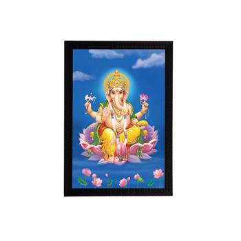 eCraftIndia Lord Ganesha Satin Matt Texture UV Art Painting 1