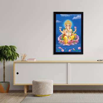 eCraftIndia Lord Ganesha Satin Matt Texture UV Art Painting 3